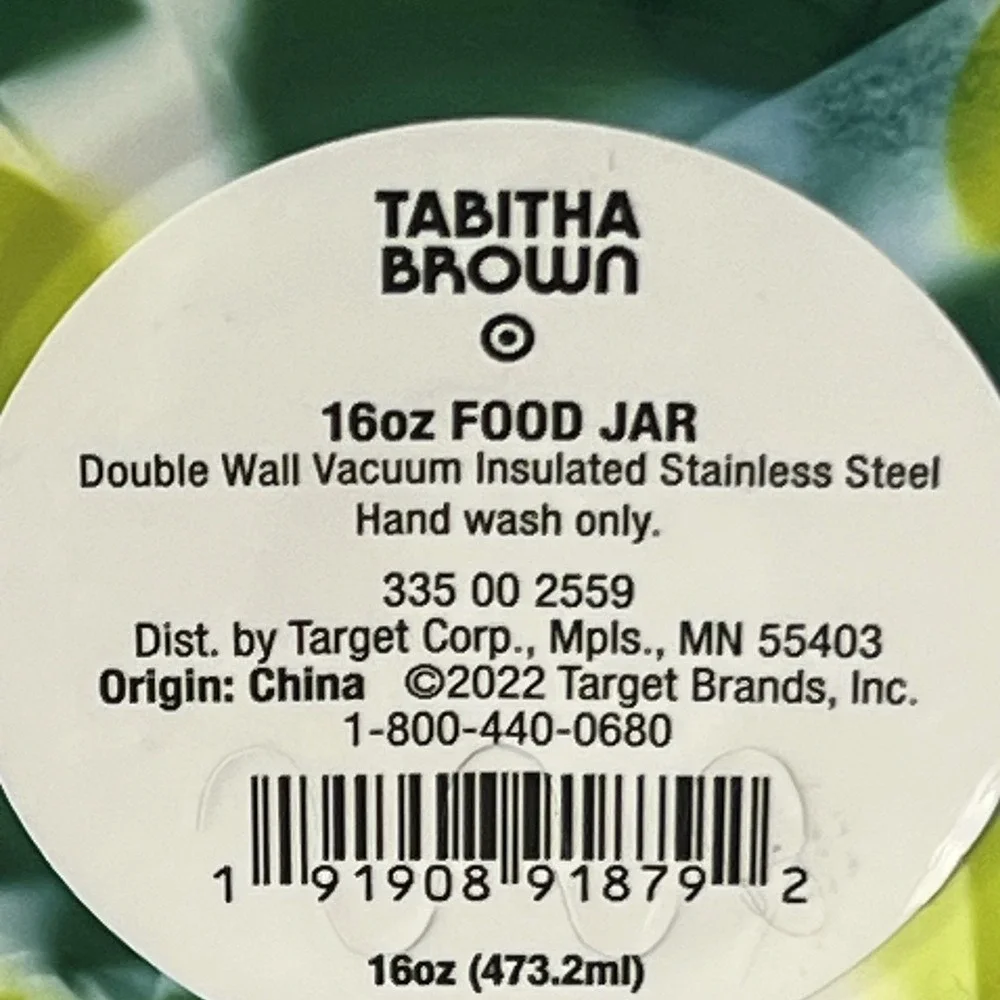 Tabitha Brown Target Insulated Food Jar Soup Container Double Wall Insulated